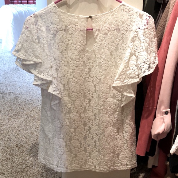 Merona Lace Top in White - Picture 3 of 7